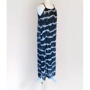 Gigi Moda 100% Silk Maxi Dress One Size S/M/L Made in Italy Tie‎ Dye Sleeveless